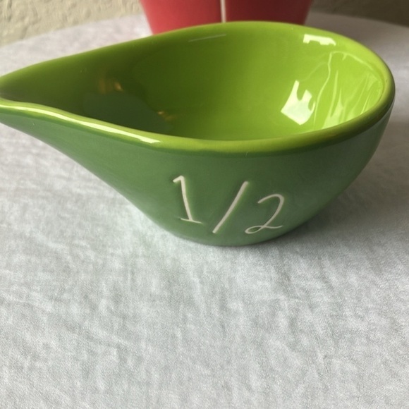 Rae Dunn: Ceramic Vegetable Measuring Cups- 1/4, 1/3, 1/2, 1 cups - Picture 8 of 16